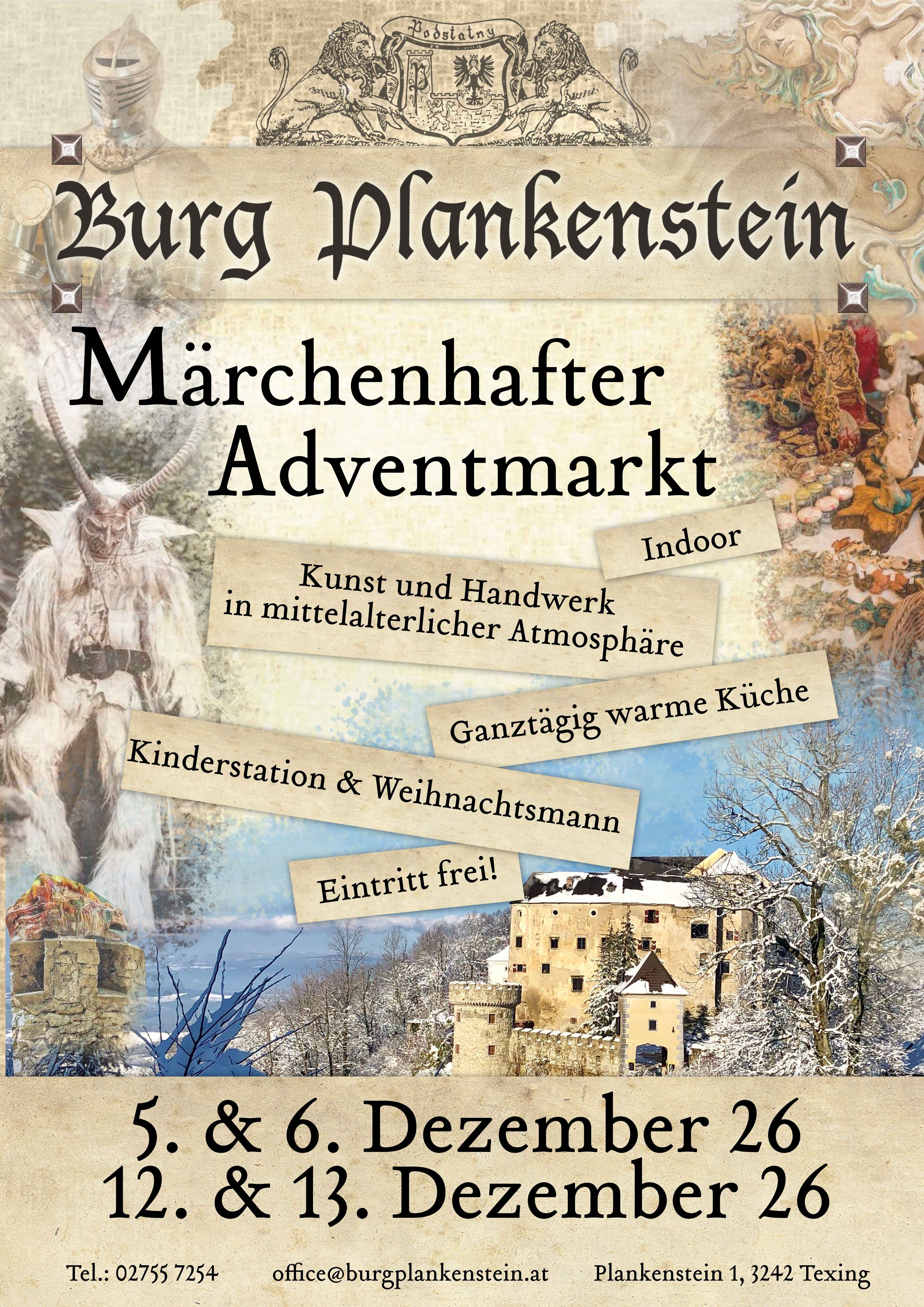 Märchenhafter Adventmarkt auf Burg Plankenstein